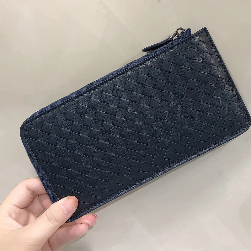 New Leather Wallet TikTok Same Coin Purse Wallet Lamb Leather Card Holder Certificate Card Holder Ladies Card Holder Long