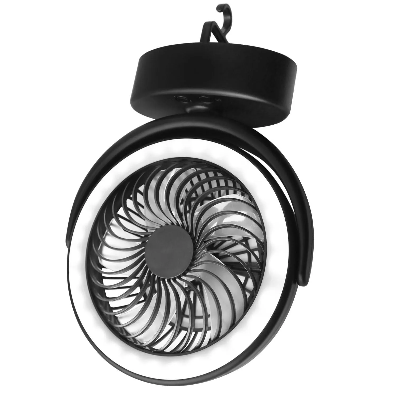 New Product Usb Rechargeable Outdoor Camping Fan Three-Function Camping Light Tent Fan Light