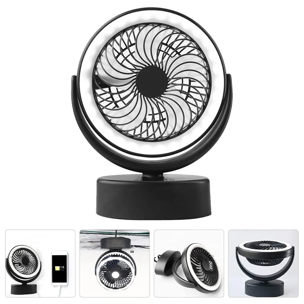 New Product Usb Rechargeable Outdoor Camping Fan Three-Function Camping Light Tent Fan Light