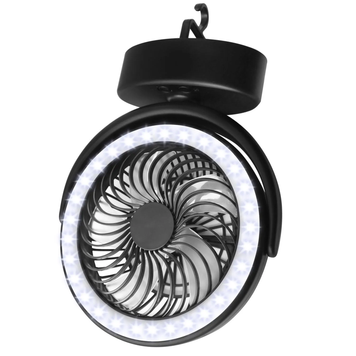 New Product Usb Rechargeable Outdoor Camping Fan Three-Function Camping Light Tent Fan Light