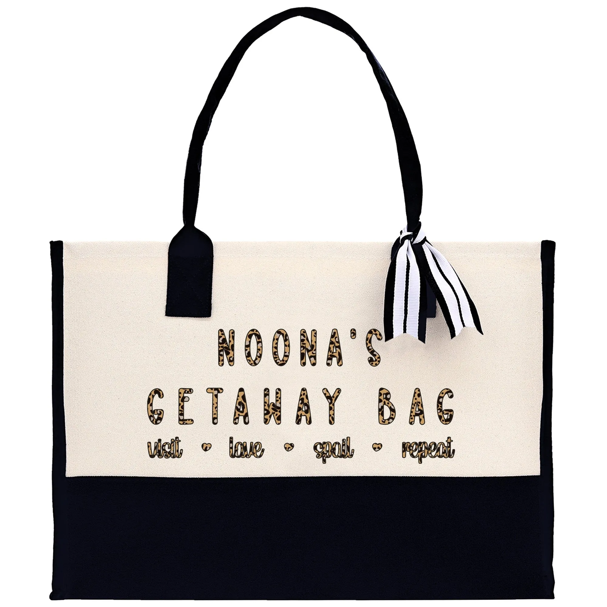 Noona's Getaway Bag Leopard Grandma Tote Bag Nana Bag Grandma Gift Bag Shopping Bag Mothers Day Gift Live Love Spoil Bag Grandma Beach Bag