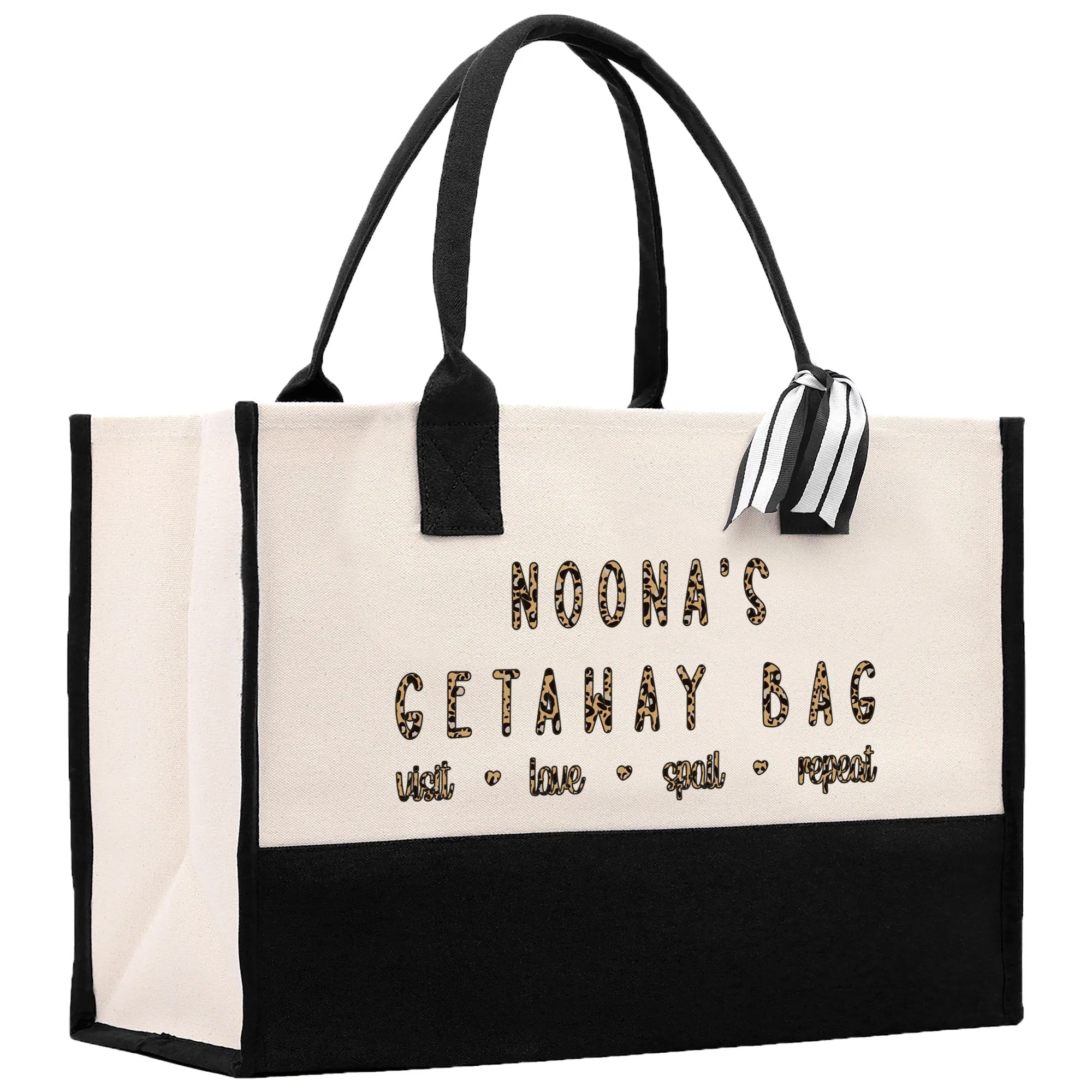 Noona's Getaway Bag Leopard Grandma Tote Bag Nana Bag Grandma Gift Bag Shopping Bag Mothers Day Gift Live Love Spoil Bag Grandma Beach Bag