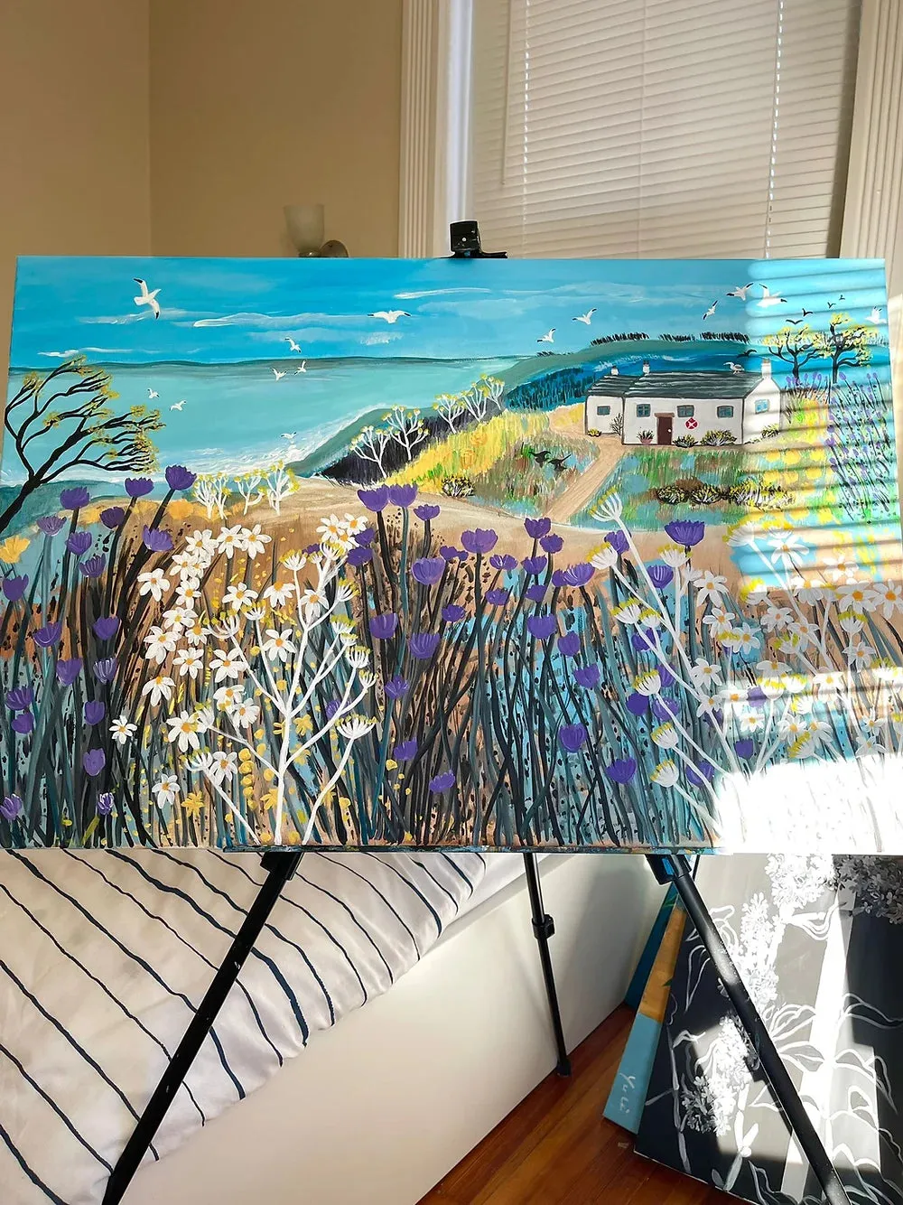 Ocean View, 24x36 inch acrylic painting