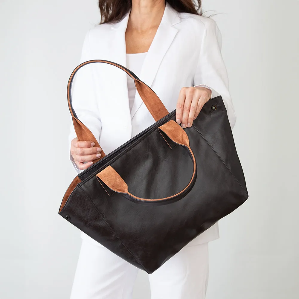 Oversized Tote-Vintage Charcoal