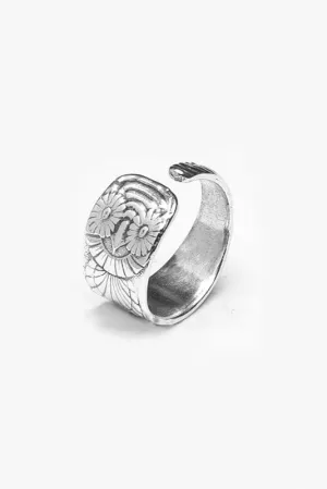 Owl Sterling Silver Spoon Ring