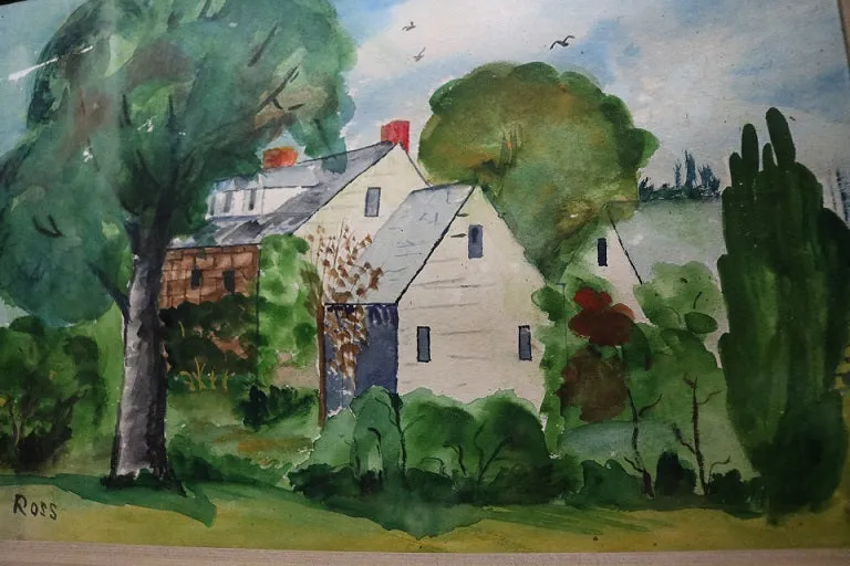 Painting Pennsylvania Water Color Landscape Signed