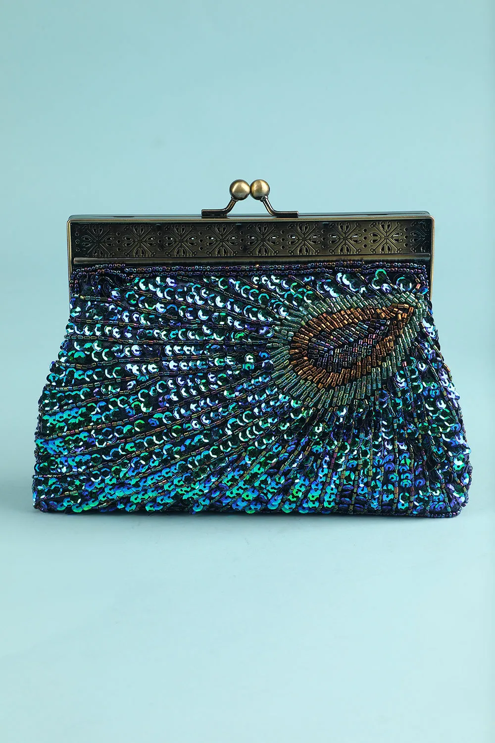 Peacock Green Evening Bag