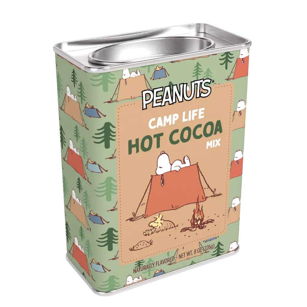 Peanuts® Snoopy Camp Life Chocolate Cocoa (8oz Rectangle Tin)