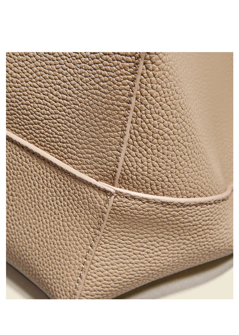 Pebbled Leather Single Belt Tote Bag