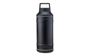 Pelican 18/8 Pro Grade Stainless Steel, 64oz., Food & Drink Storage, Black Finish, Leak-Proof Carry Handle Lid TRAV-BO64-BLK