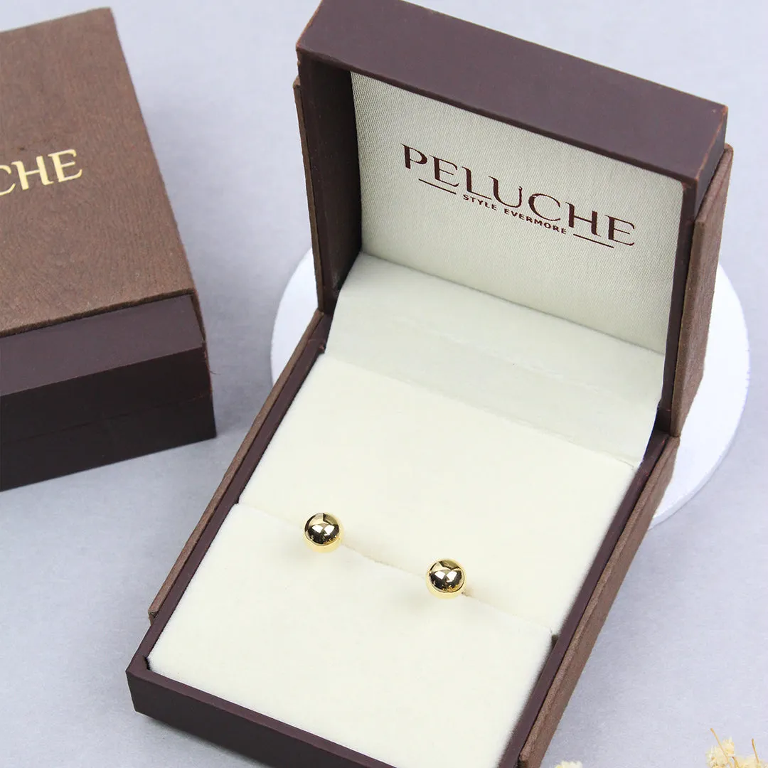 Peluche Unique Orb Golden Cufflinks