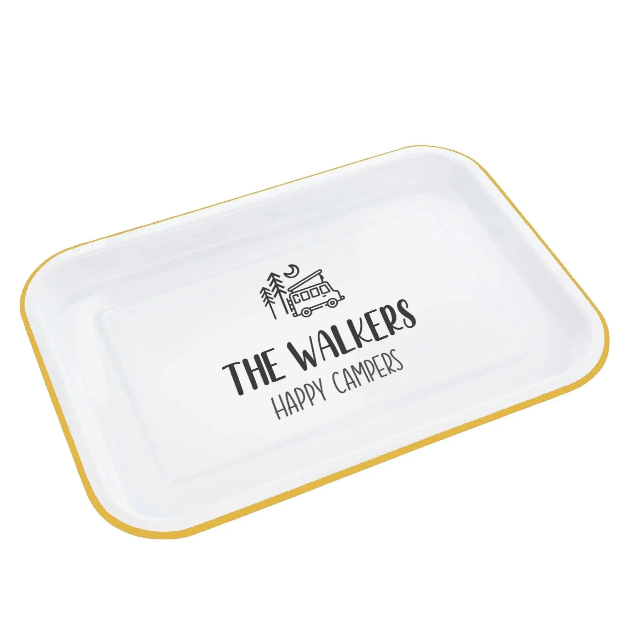 Personalised Camping Enamel Serving Tray