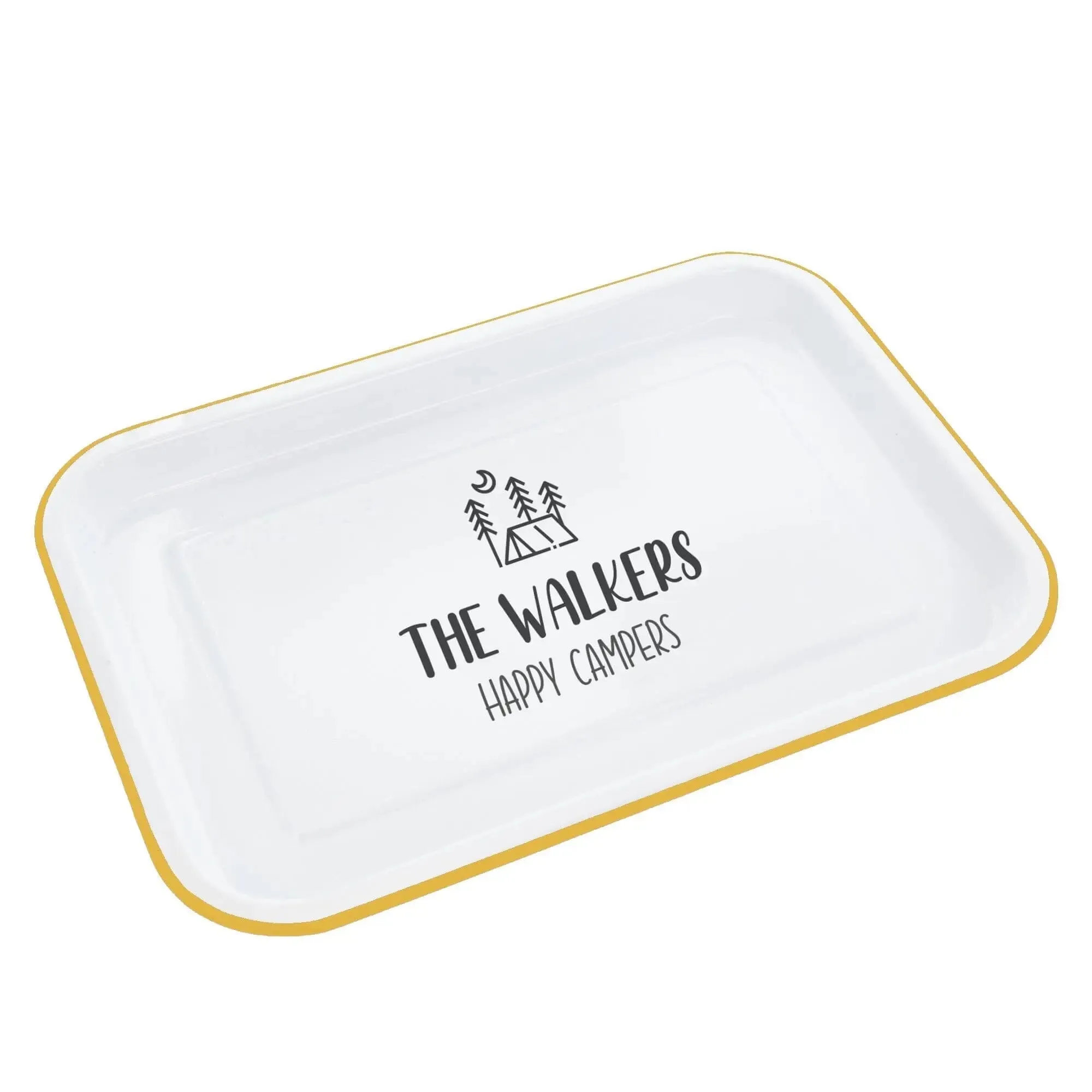 Personalised Camping Enamel Serving Tray