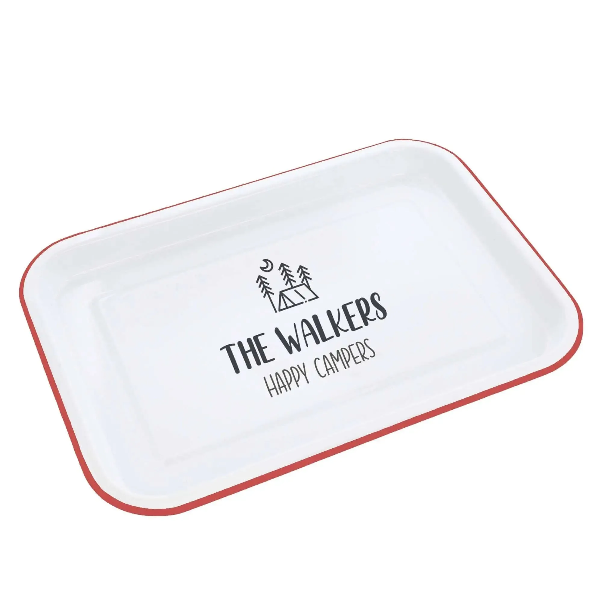 Personalised Camping Enamel Serving Tray