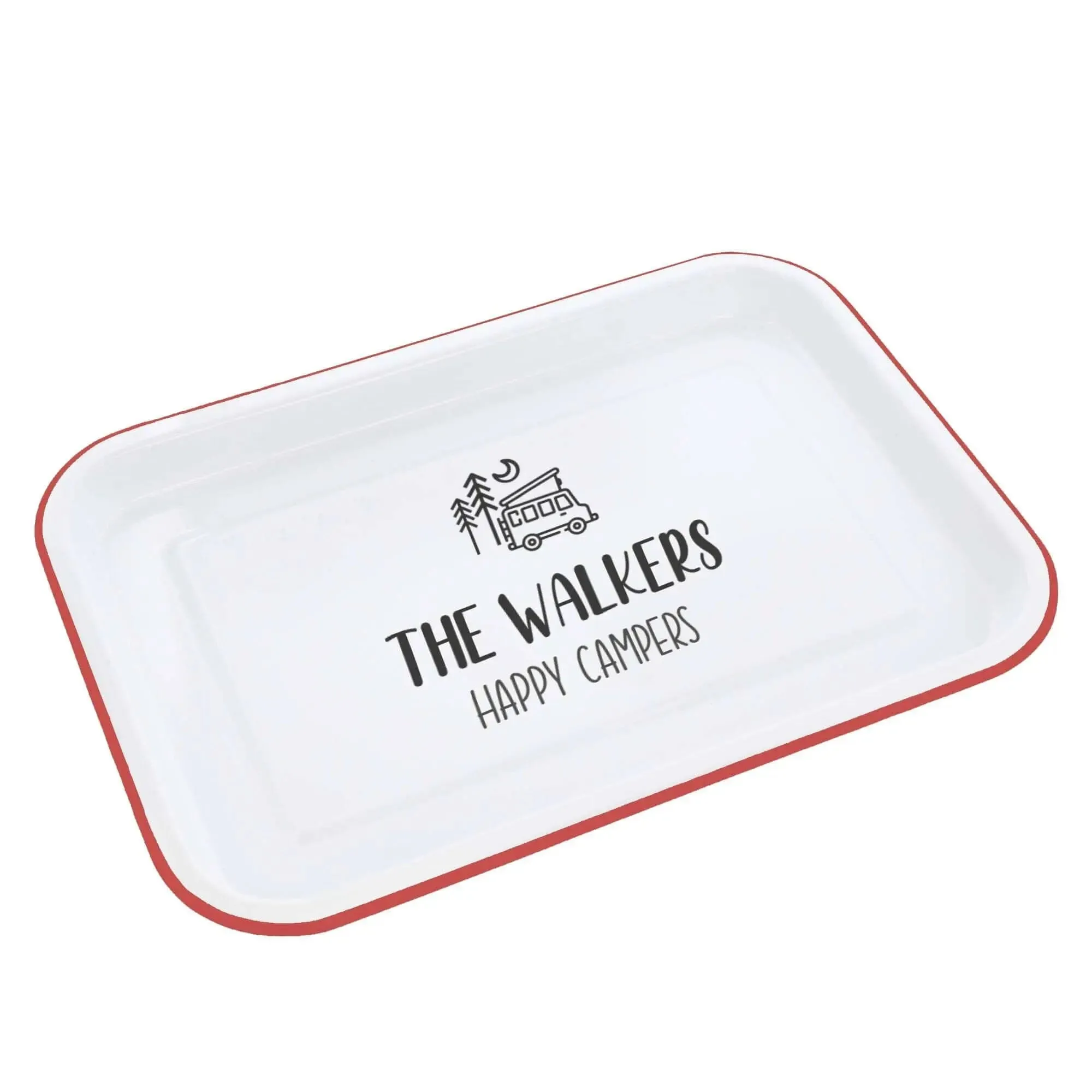 Personalised Camping Enamel Serving Tray