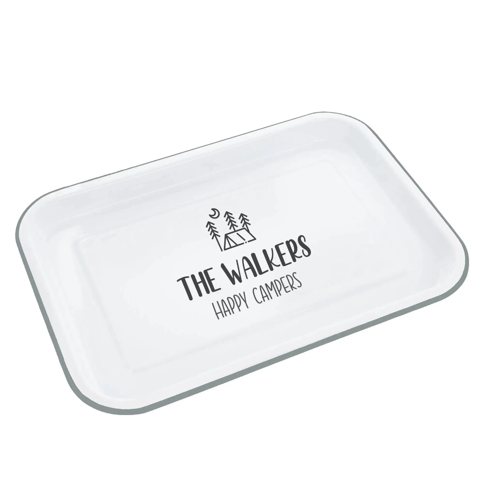 Personalised Camping Enamel Serving Tray