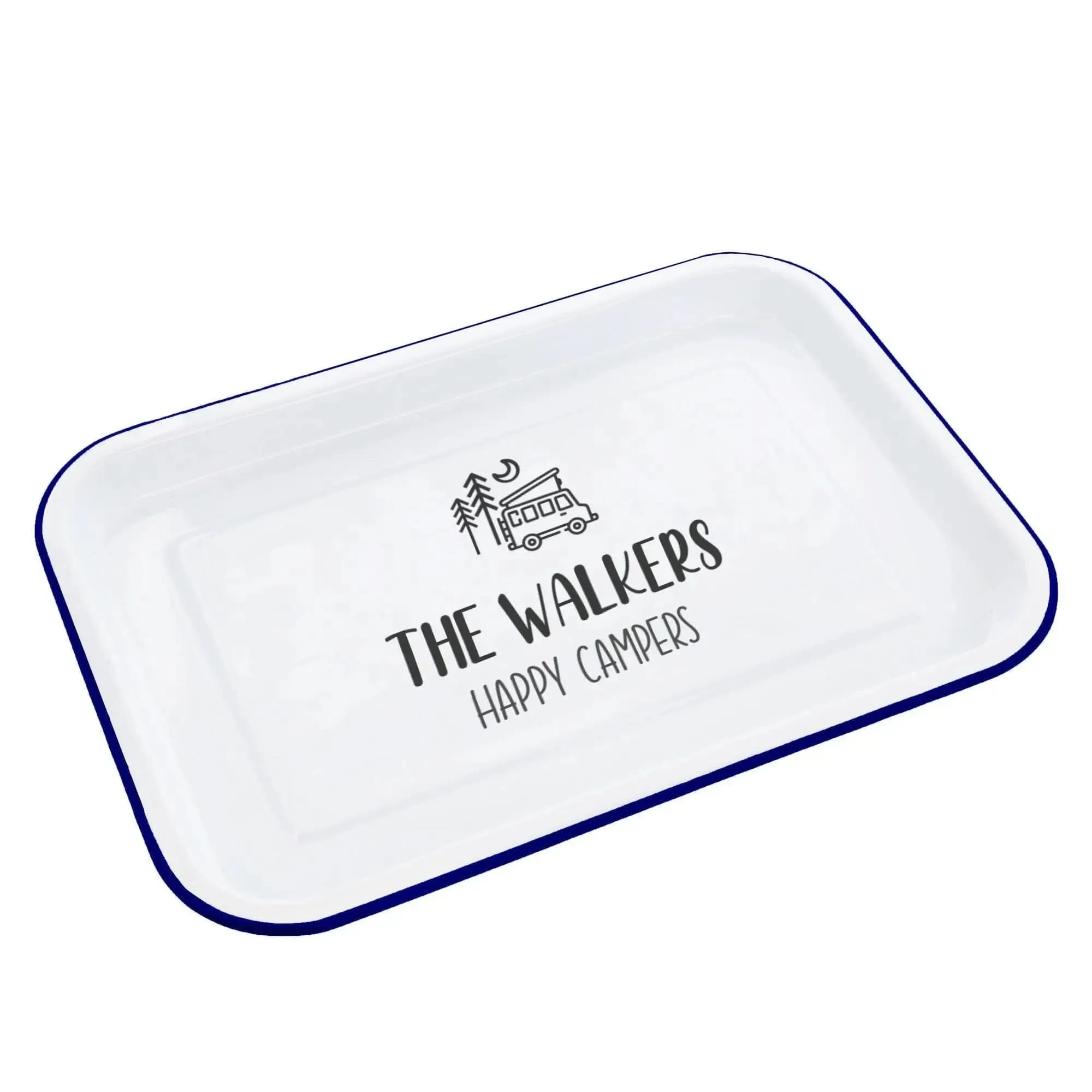 Personalised Camping Enamel Serving Tray