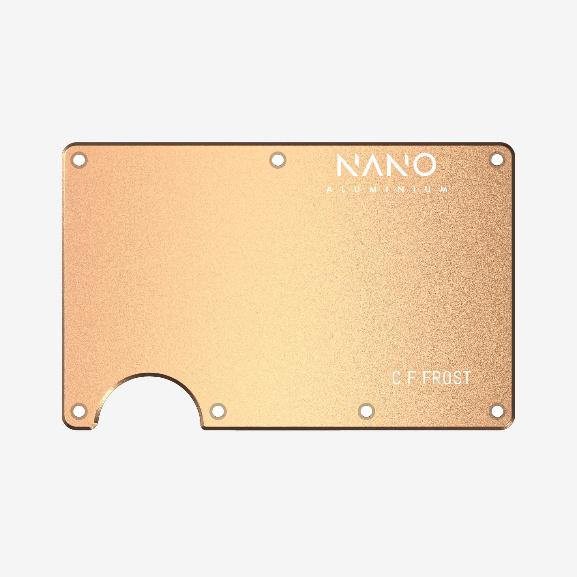 Personalised Front & Back Wallet Cover Plates (Spectre Gold)