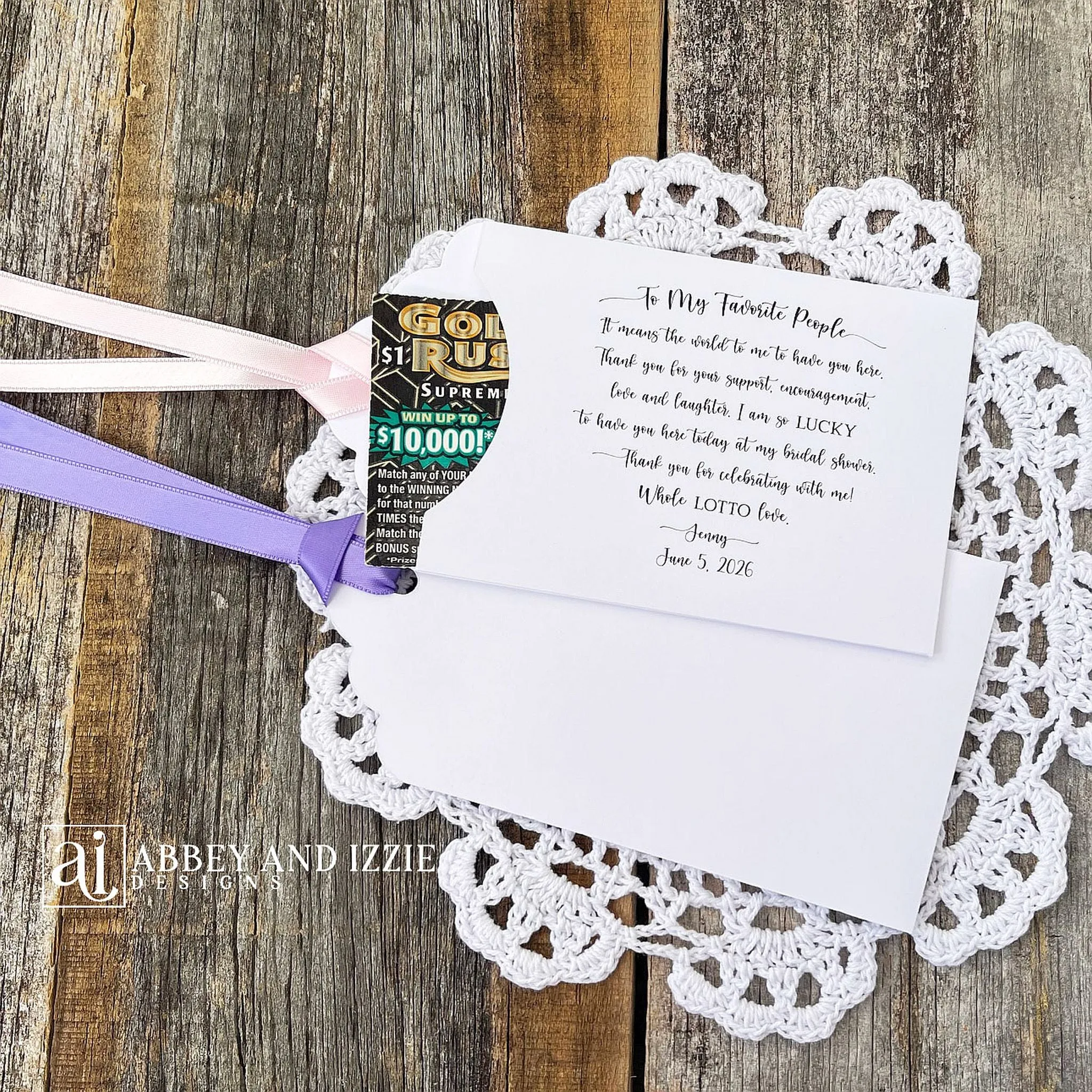 Personalized Unique Bridal Shower Favors