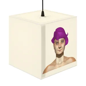 Pink Hair Girl Light Cube Lamp