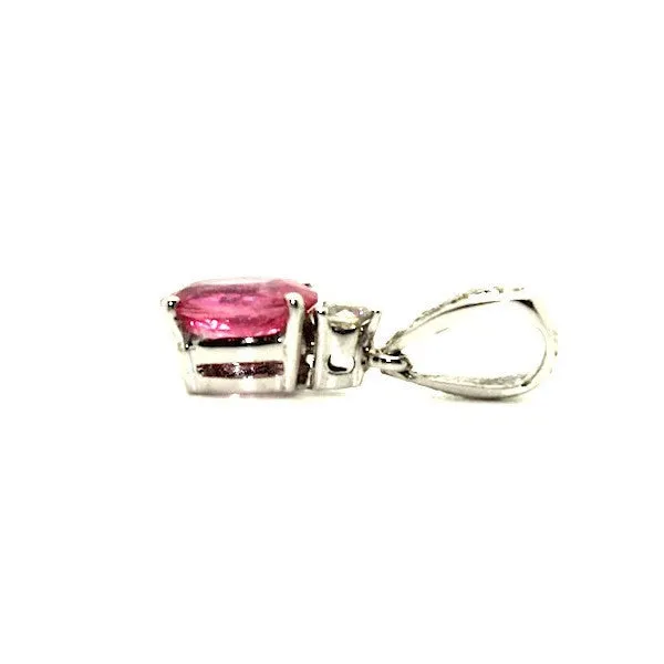 Pink Sapphire And Diamond Classic Pendant Ad No. 0545