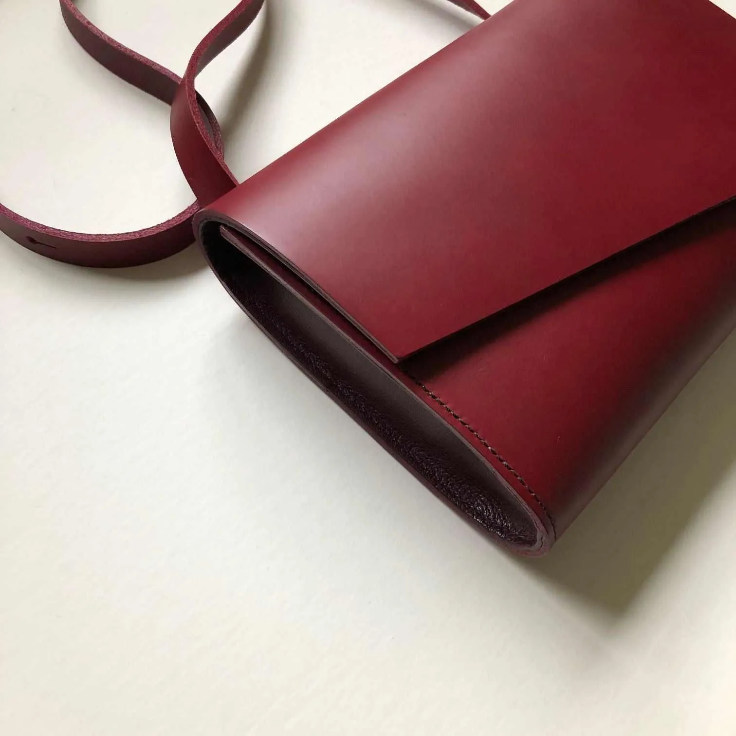 Pioneer Midi Red Leather Crossbody Bag