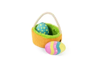 P.L.A.Y. Hippity Hoppity Squeaky Plush Dog toys, Eggs-cellent Basket