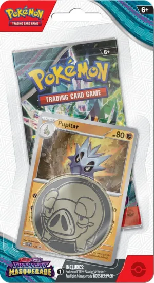 Pokemon Scarlet & Violet Twilight Masquerade Checklane Blister | Pupitar