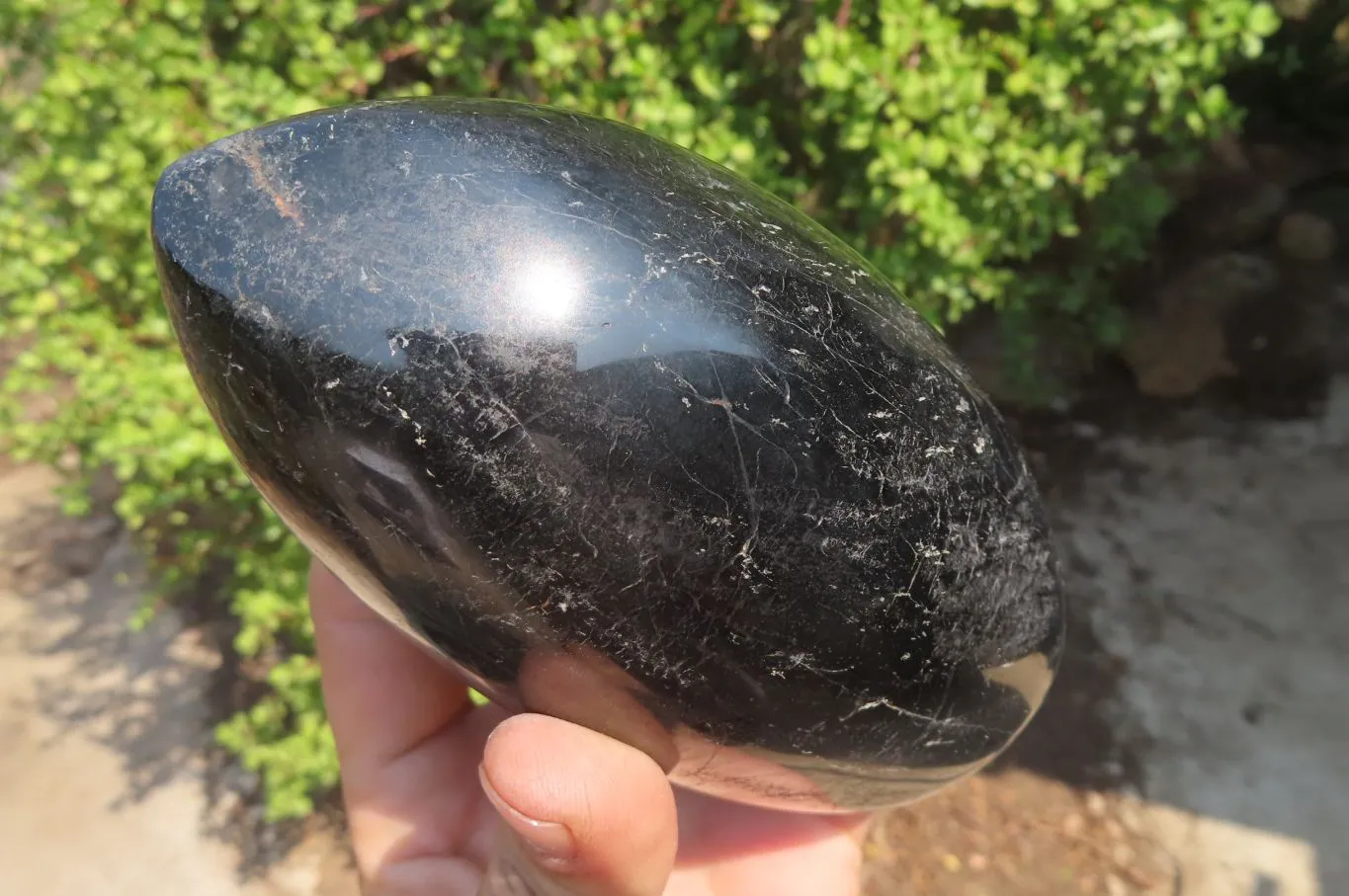 Polished Black Tourmaline Standing Free Form x 1 From Madagascar