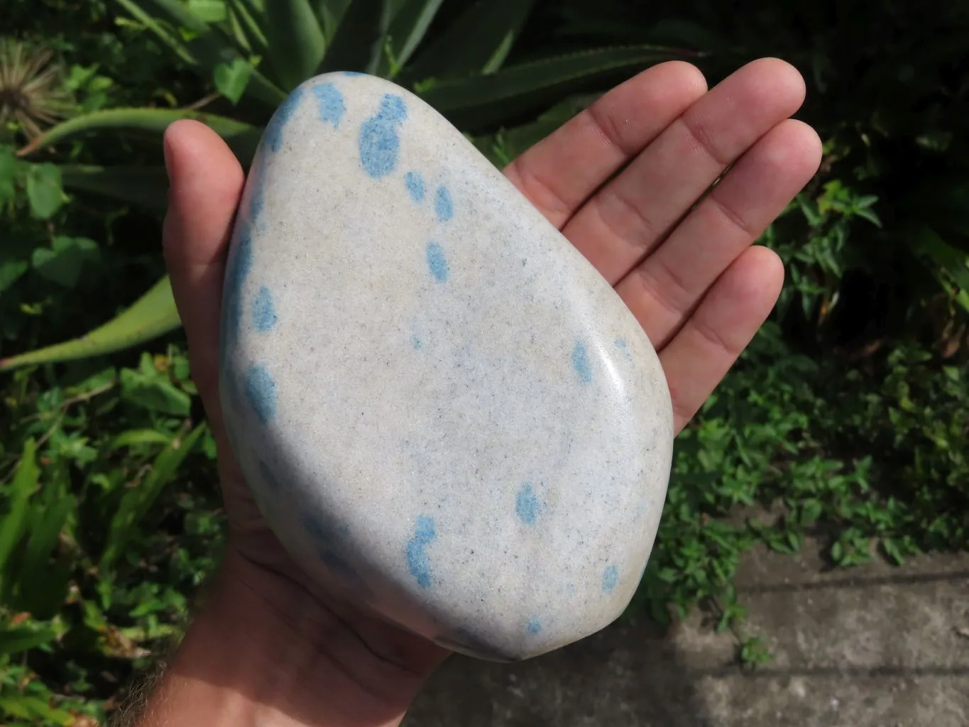 Polished Blue Spotted Spinel Standing Free Form x 1 From Madagascar