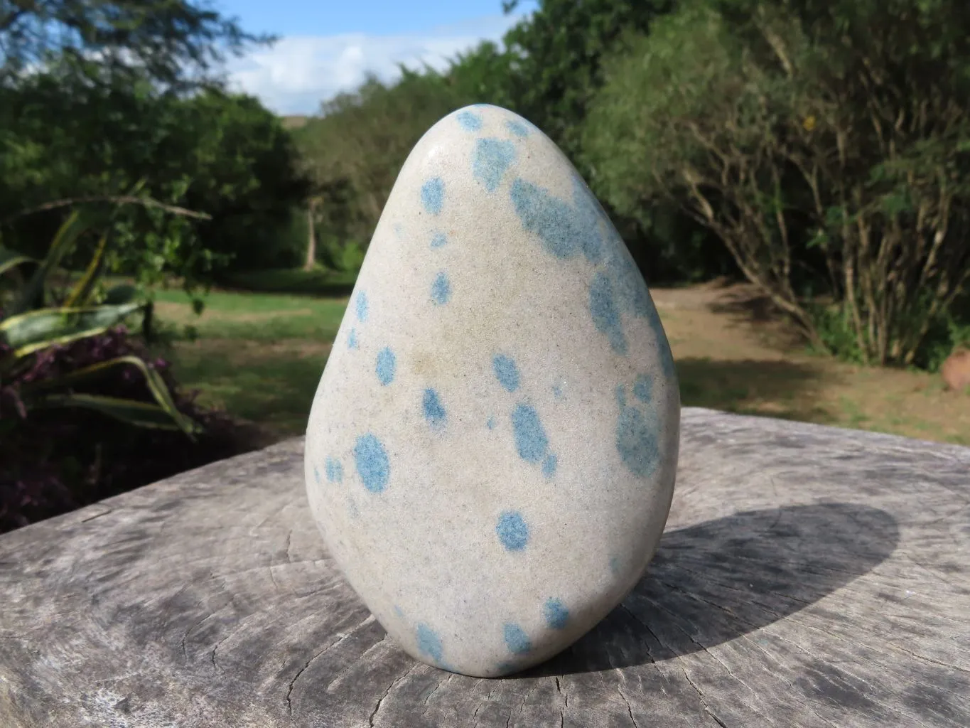 Polished Blue Spotted Spinel Standing Free Form x 1 From Madagascar