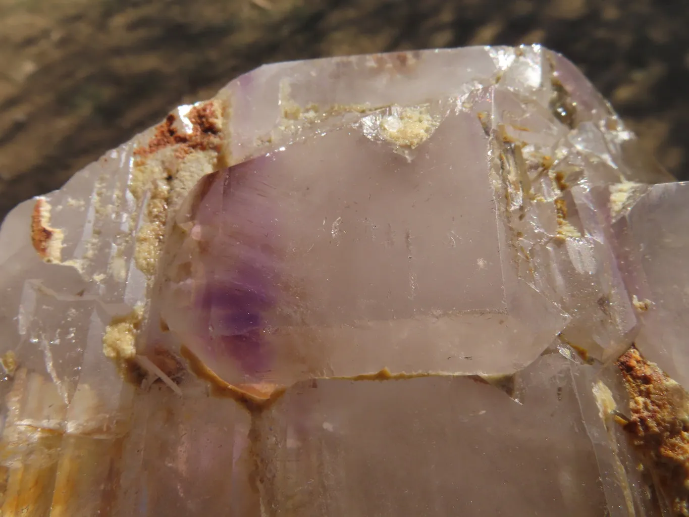 Polished Cascading Smokey Window Amethyst Quartz Crystal x 1 From Akansobe, Madagascar