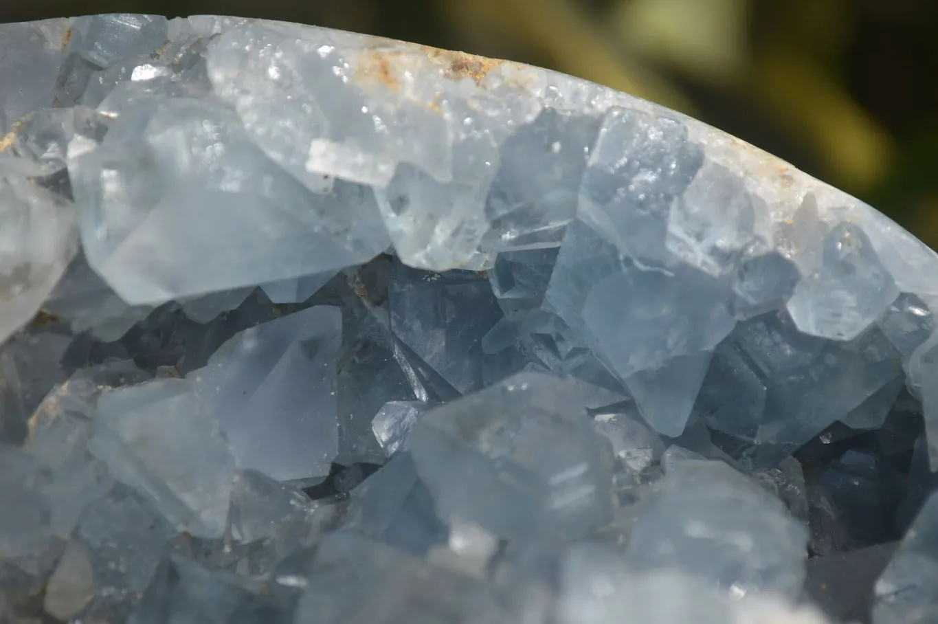 Polished Celestite Egg Geode x 1 From Sakoany, Madagascar