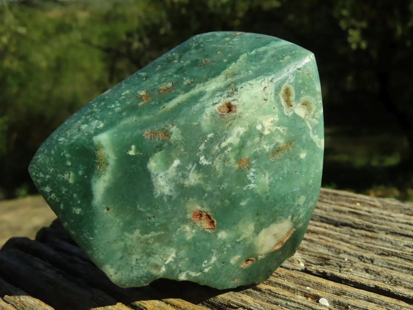 Polished Emerald Mtorolite Galet-Palm Stones x 3 From Mutorashanga, Zimbabwe