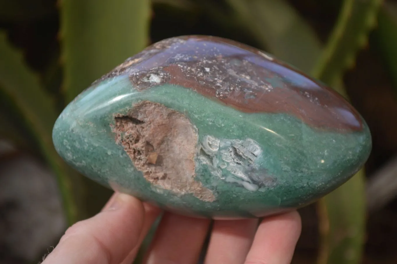 Polished Emerald Mtorolite Galet-Palm Stones x 4 From Mutorashanga, Zimbabwe