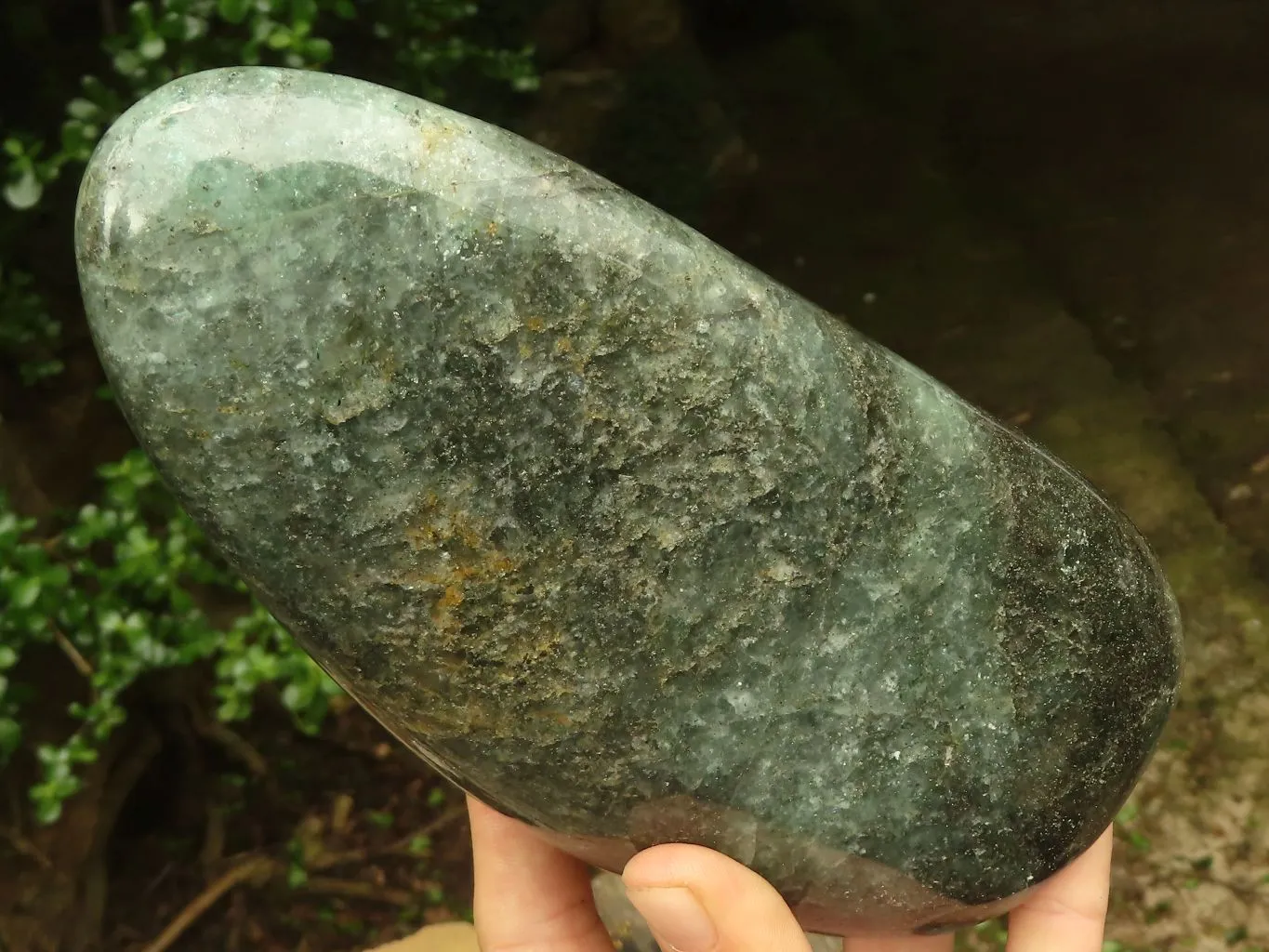 Polished Green Fuchsite Quartz Standing Free Form  x 1 From Madagascar