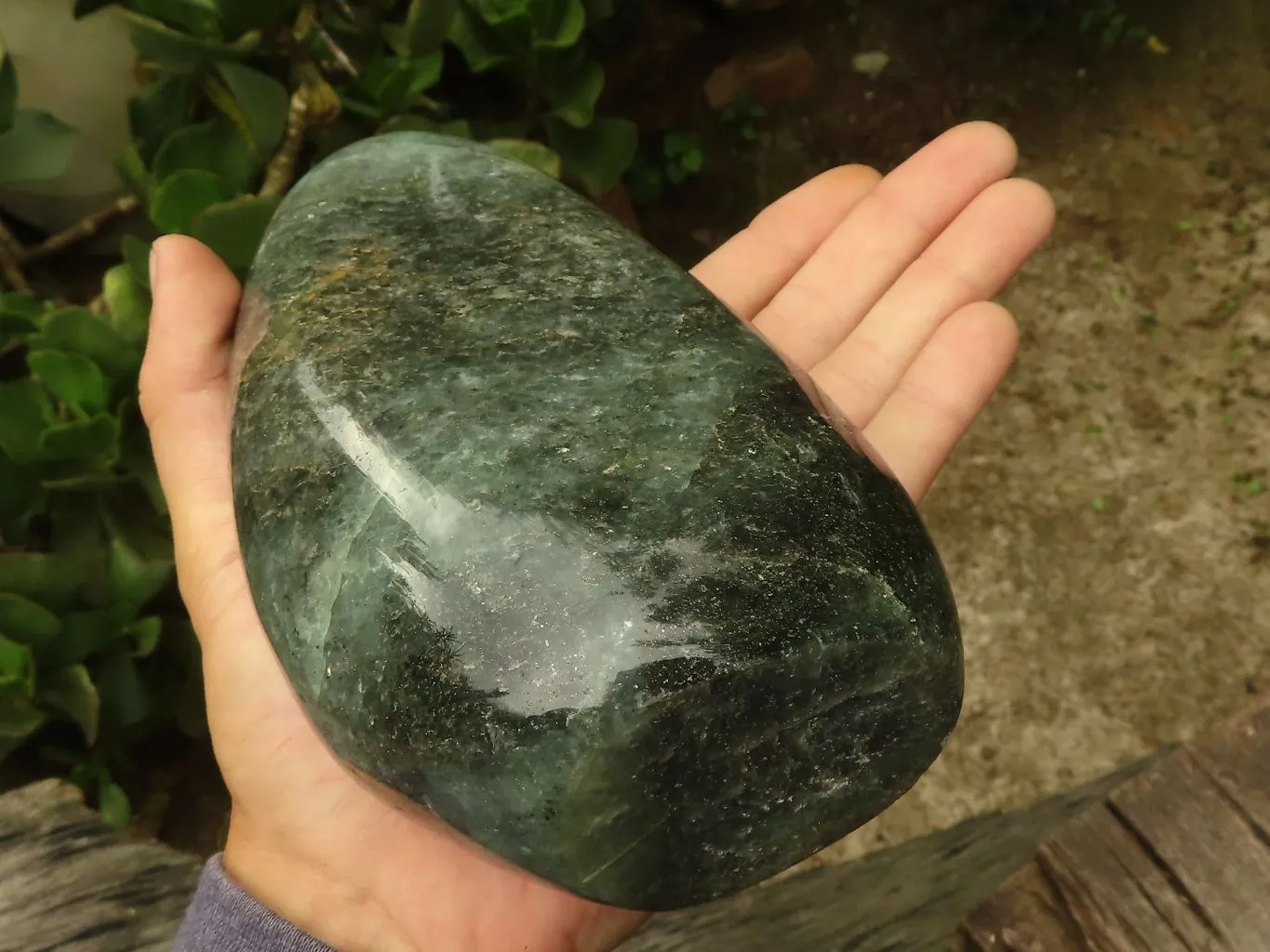 Polished Green Fuchsite Quartz Standing Free Form  x 1 From Madagascar