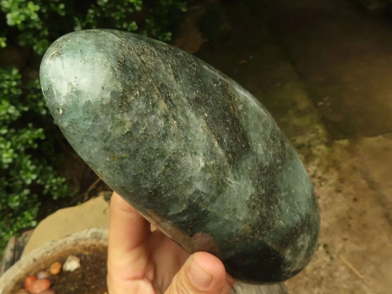 Polished Green Fuchsite Quartz Standing Free Form  x 1 From Madagascar