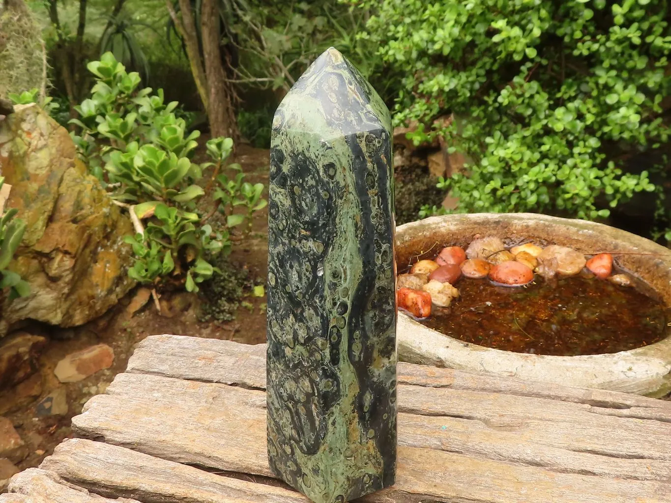 Polished Large Stromatolite / Kambamba Jasper Point x 1 From Madagascar