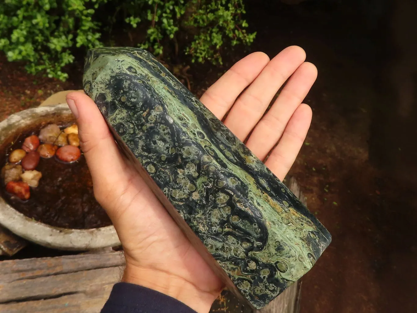 Polished Large Stromatolite / Kambamba Jasper Point x 1 From Madagascar