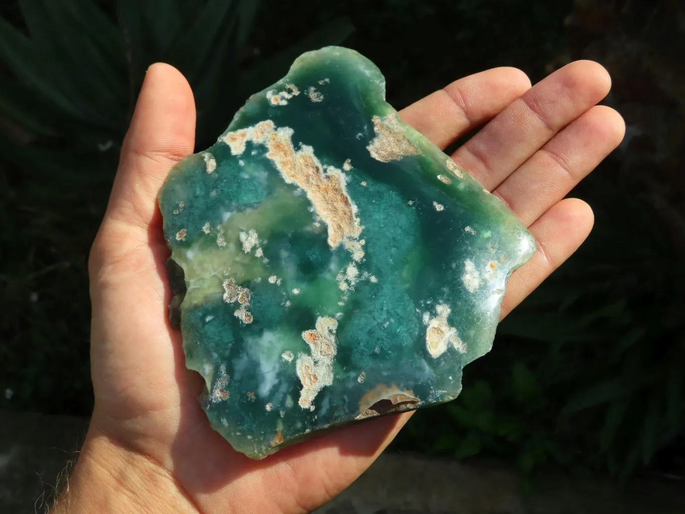 Polished On One Side Emerald Mtorolite Plates x 3 From Mutorashanga, Zimbabwe