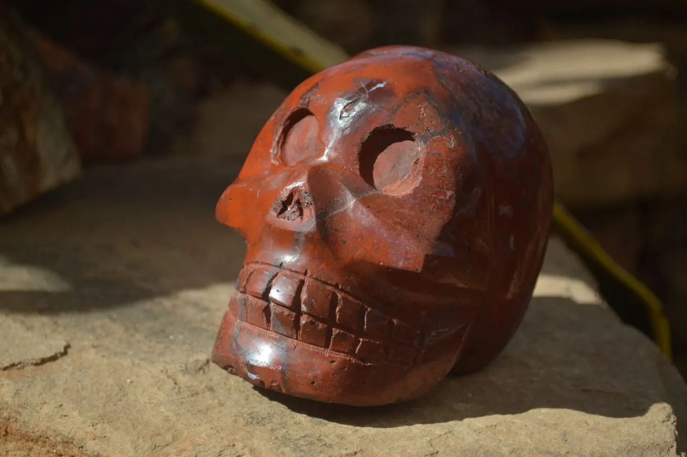 Polished Red Jasper Skull Carving x 1 From Madagascar