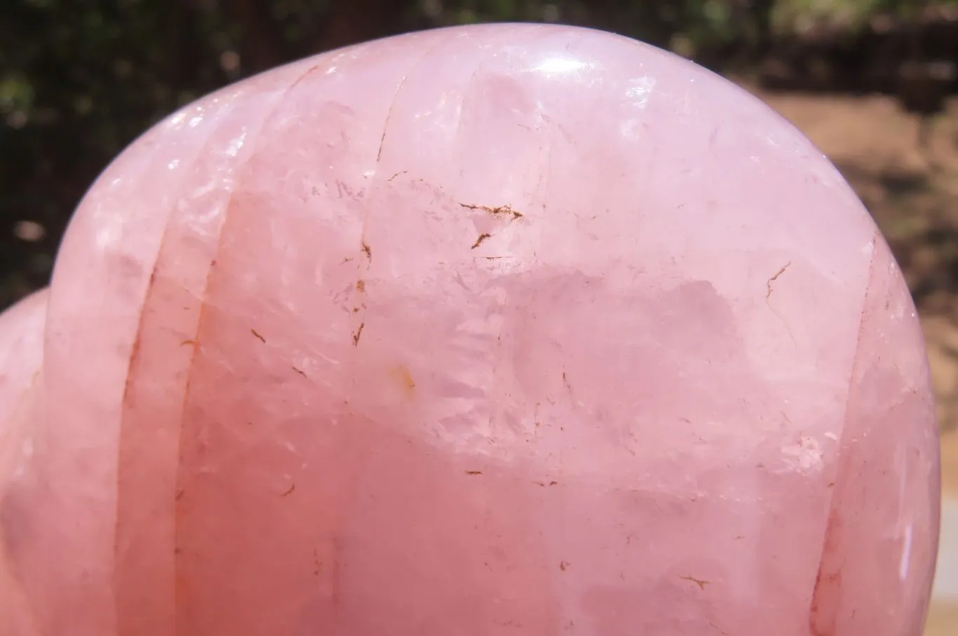 Polished Rose Quartz Gemstone Heart x 1 From Madagascar