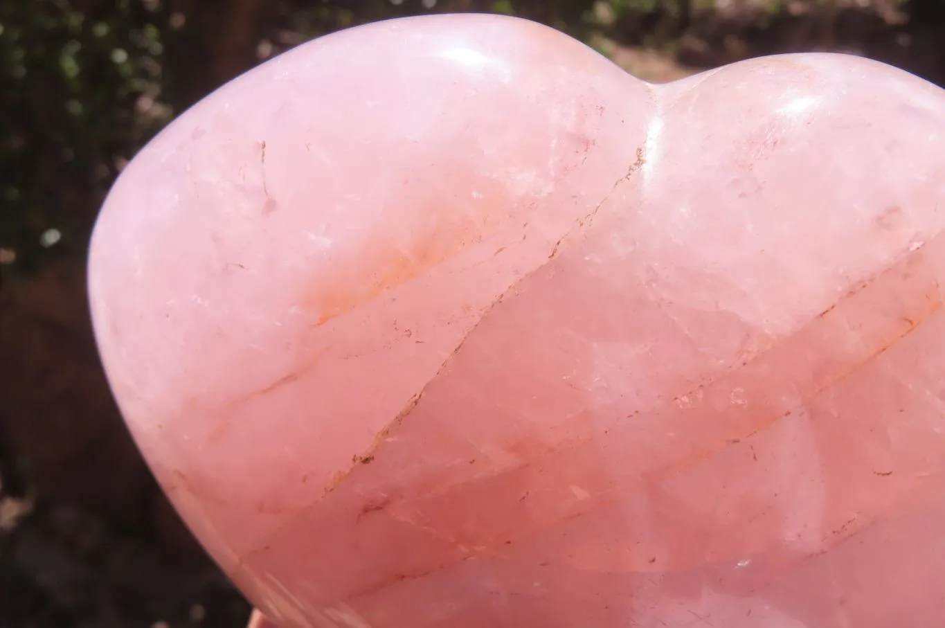 Polished Rose Quartz Gemstone Heart x 1 From Madagascar