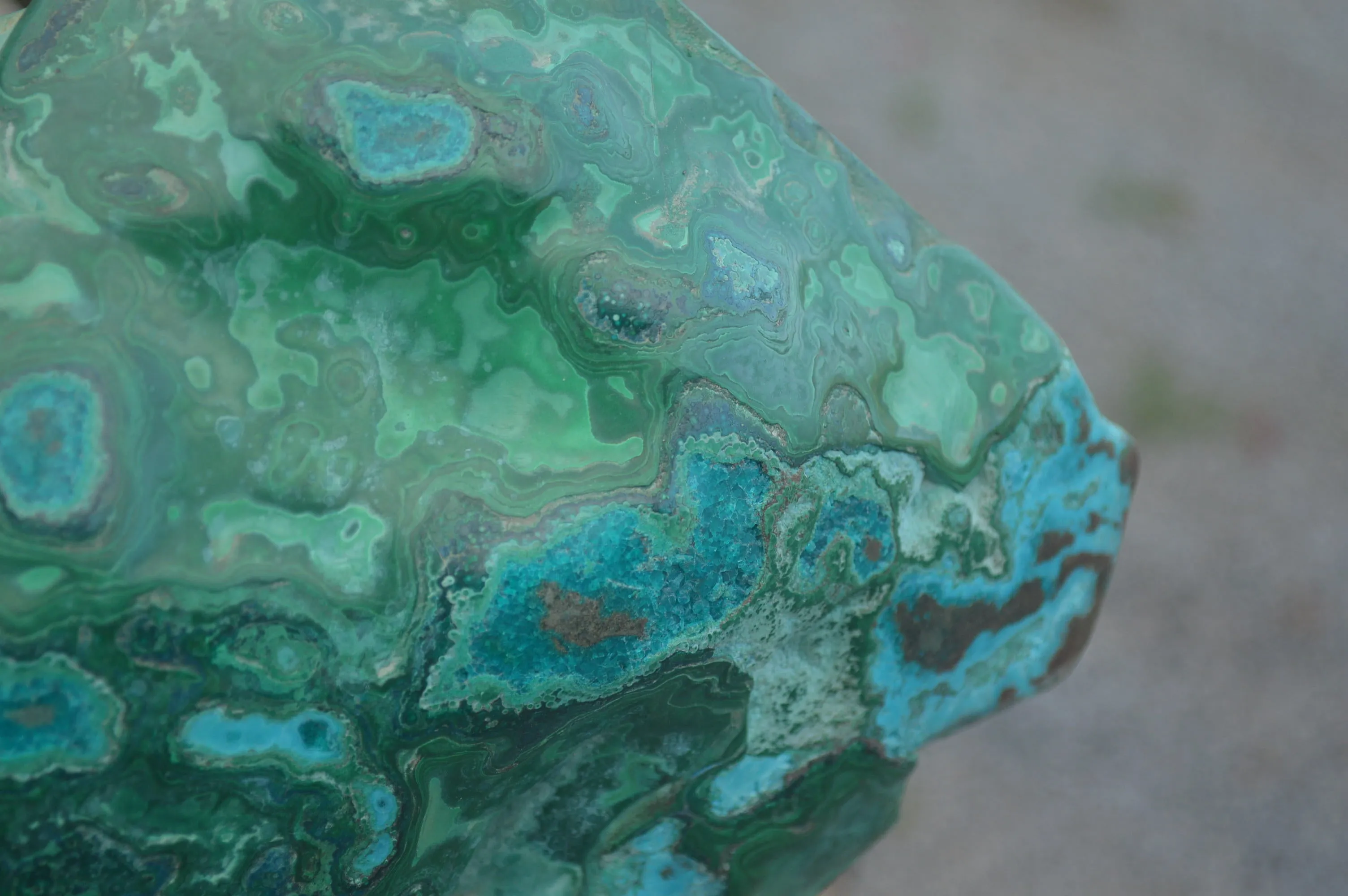 Polished XXL Malacholla (Chrysocolla & Malachite) Standing Display Piece  x 1 From Congo