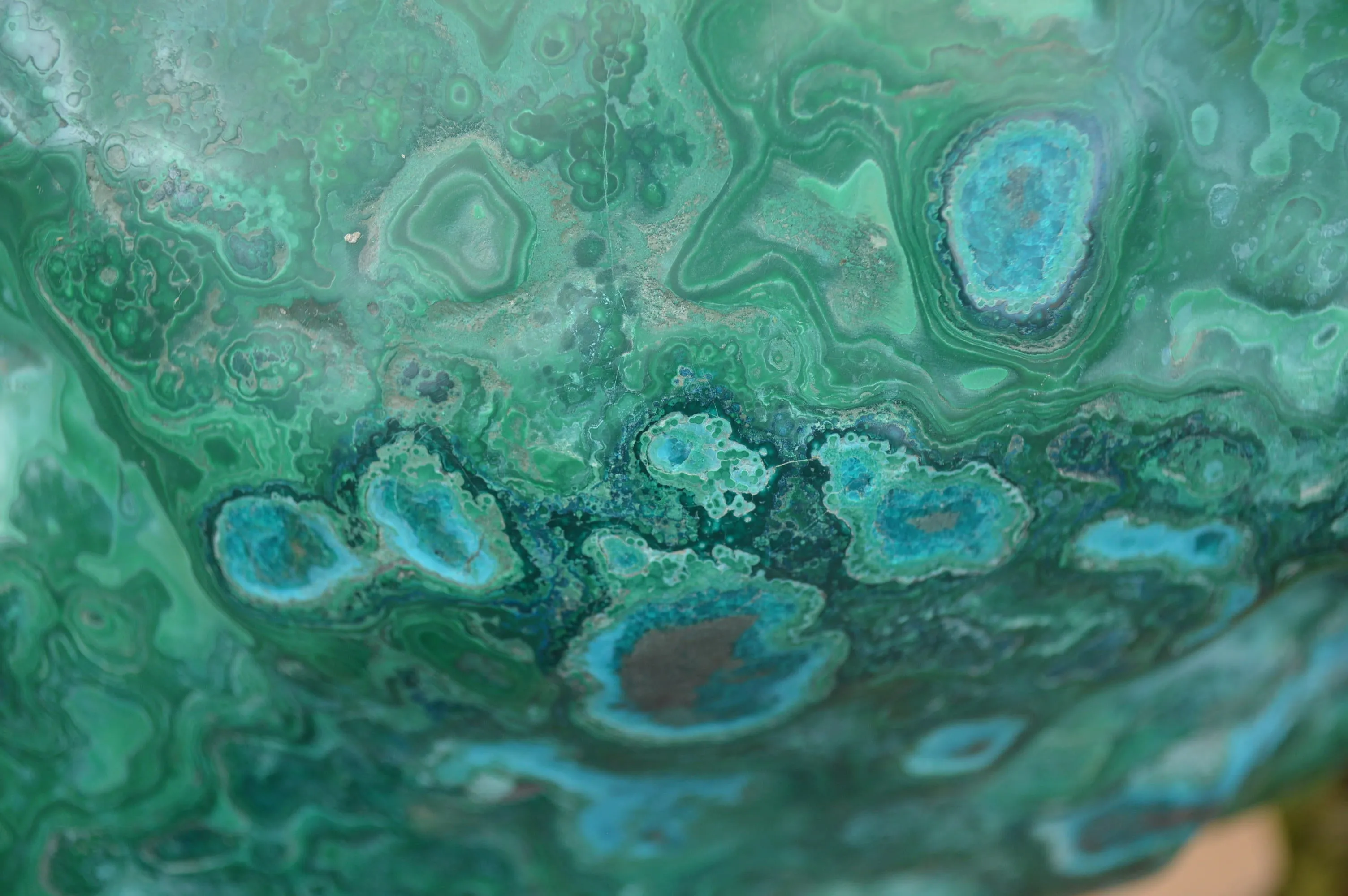 Polished XXL Malacholla (Chrysocolla & Malachite) Standing Display Piece  x 1 From Congo