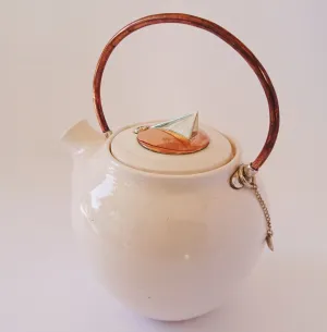 Porcelain & Copper Teapot High Tech