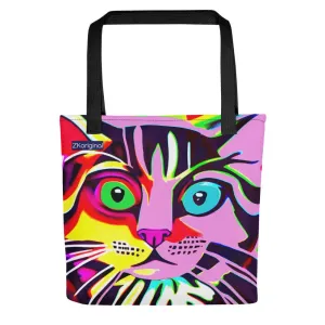 "Cat Lovers" Collection - Cute Cat Face Tote bag