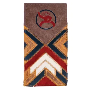 "Kamali" Rodeo Roughy 2.0 Wallet Brown/ Red w/Patchwork