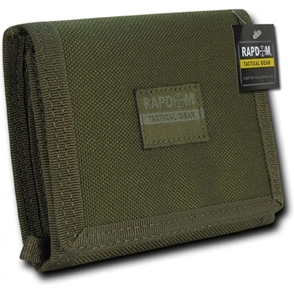 RapDom Tactical Olive Drab Rugged Tri-Fold Wallet